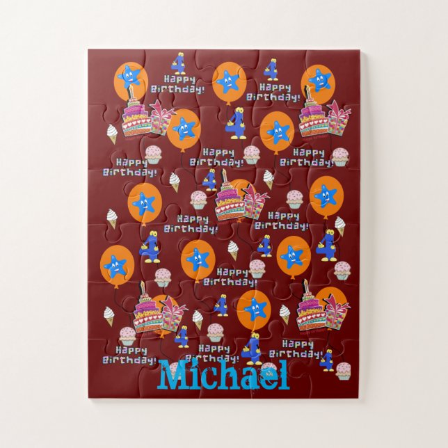 Puzzle Puzzles, Joyeux 4ème anniversaire, #4 Anniversaire (Vertical)