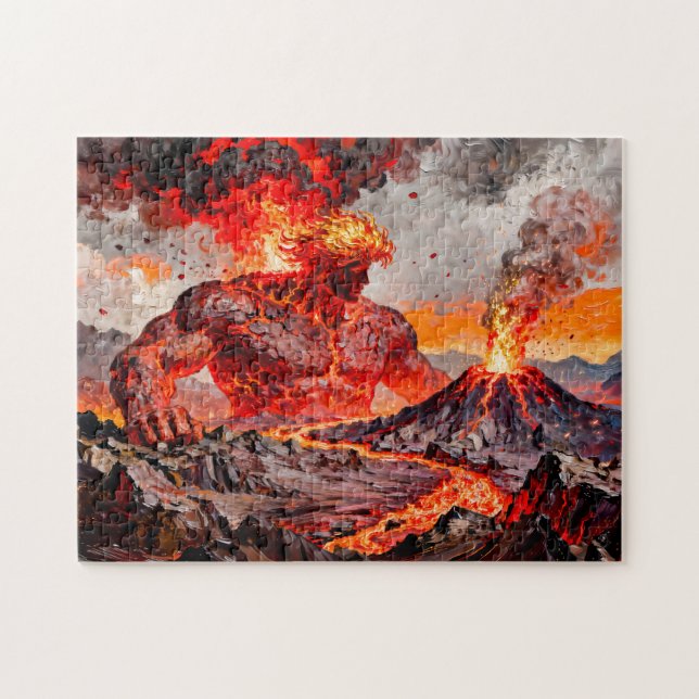 Puzzle Pyrokles Titan de lave et de feu volcanique de Grè (Horizontal)