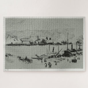 Puzzle Quai Boieldieu à Rouen (1896) par Camille Pissarro