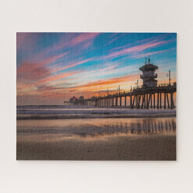 Puzzle Quai Huntington Beach Pier au coucher du soleil (Horizontal)