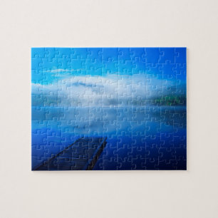 Puzzle Quai sur un lac calme et brumeux, Californie