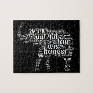 Puzzle Qualités d'un nuage de mots d'éléphant