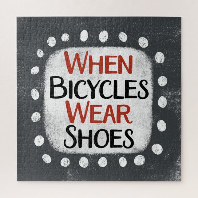 Puzzle Quand les bicyclettes portent des chaussures Puzzl (Vertical)