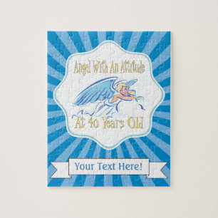 Puzzle quarantième Ange d'anniversaire avec une attitude