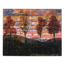 Quatre arbres par Egon Schiele Fine Art
