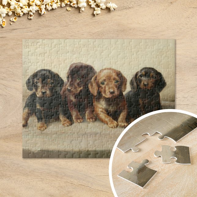 Puzzle Quatre Chipons Dachshund | Carl Reichert (Créateur téléchargé)