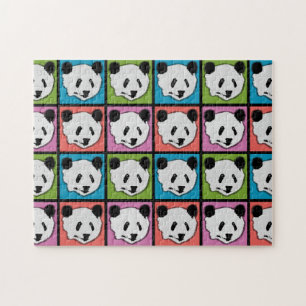 Puzzle Quatre ours panda géants