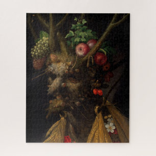Puzzle Quatre saisons en une tête par Giuseppe Arcimboldo