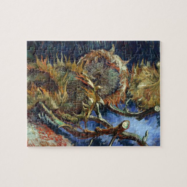 Puzzle Quatre Sunflowes allé pour semer par Van Gogh (Horizontal)