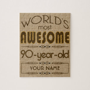 Puzzle quatre-vingt-dixième Monde de célébration