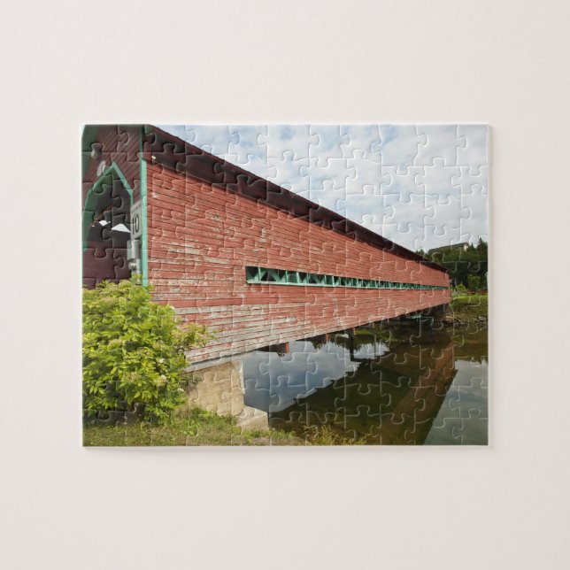 Puzzle Québec, Canada. Pont couvert Galipeault à (Horizontal)