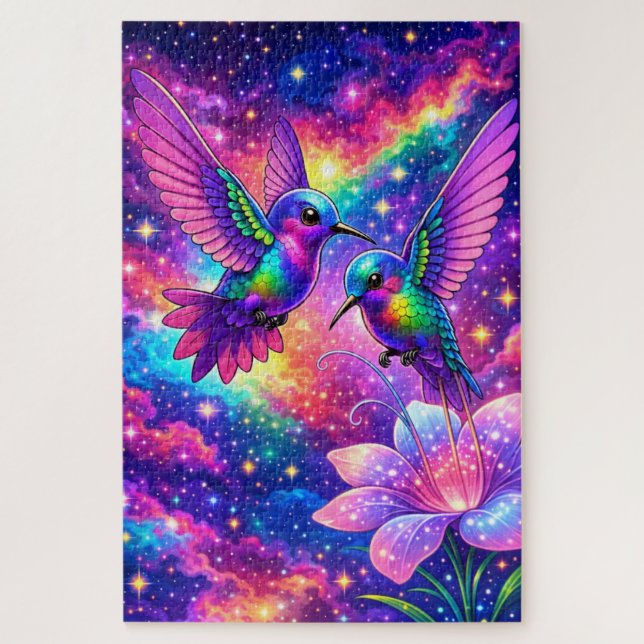 Puzzle Quebra-Cabeça (Puzzle) Beija-Flores Enamorados (Vertical)