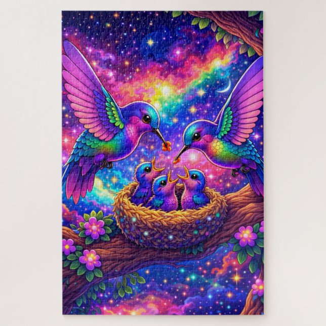 Puzzle Quebra-Cabeça (Puzzle) Família Beija-Flor (Vertical)