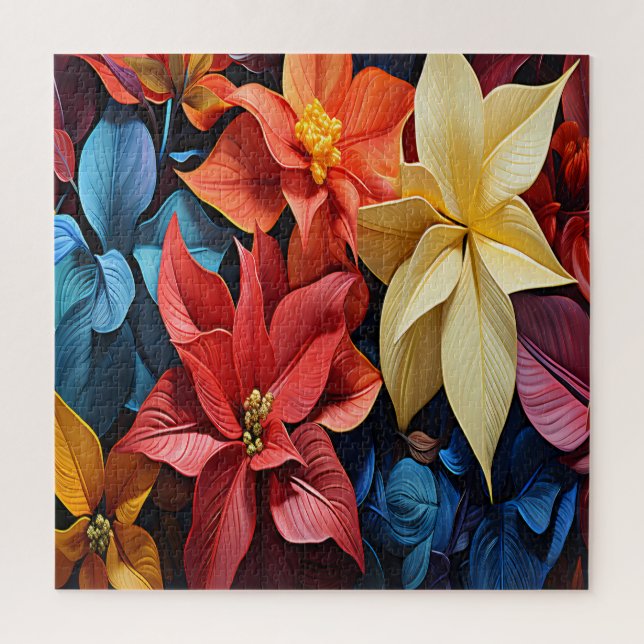 Puzzle Quebra-Cabeça (Puzzle) Flores Natalinas (Vertical)