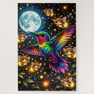 Puzzle Quebra-Cabeça (Puzzle) Meia-noite com Beija-Flores