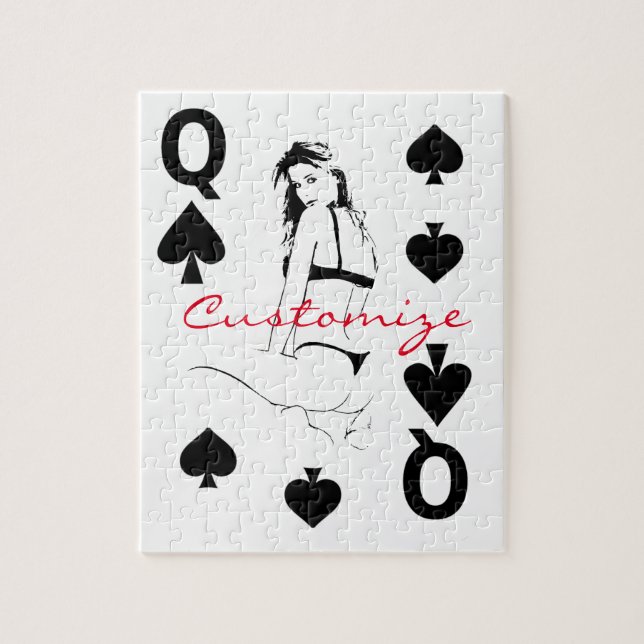 Puzzle Queen of Spades Bikini Girl Thunder_Cove (Vertical)