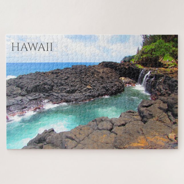 Puzzle Queens Bath Kauai Hawaii (Horizontal)