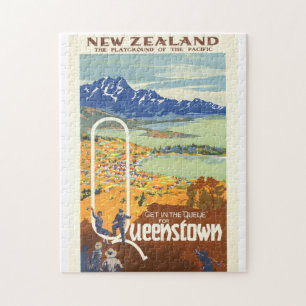 Puzzle Queenstown, Nouvelle-Zélande ~ Vintage voyage