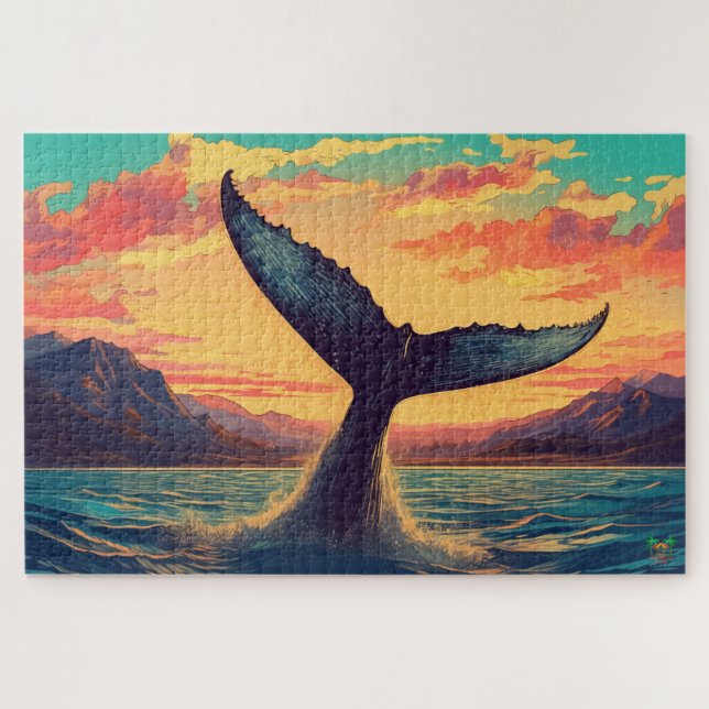 Puzzle Queue de baleine : Sunset Dive (Horizontal)