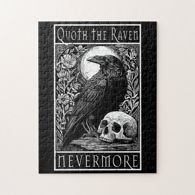 Puzzle Quoth the Raven - Nevermore - Edgar Allan Poe art (Vertical)