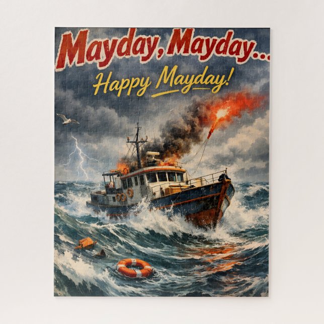 Puzzle Qu'un heureux casse-tête de Mayday de tempête naut (Vertical)