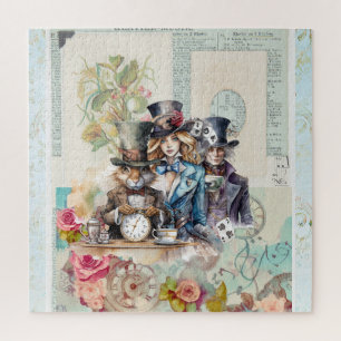 Puzzle Rabbit, Alice et Hatter en chapeaux supérieurs