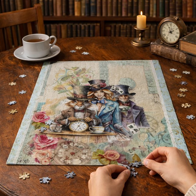 Puzzle Rabbit, Alice et Hatter en chapeaux supérieurs (Créateur téléchargé)