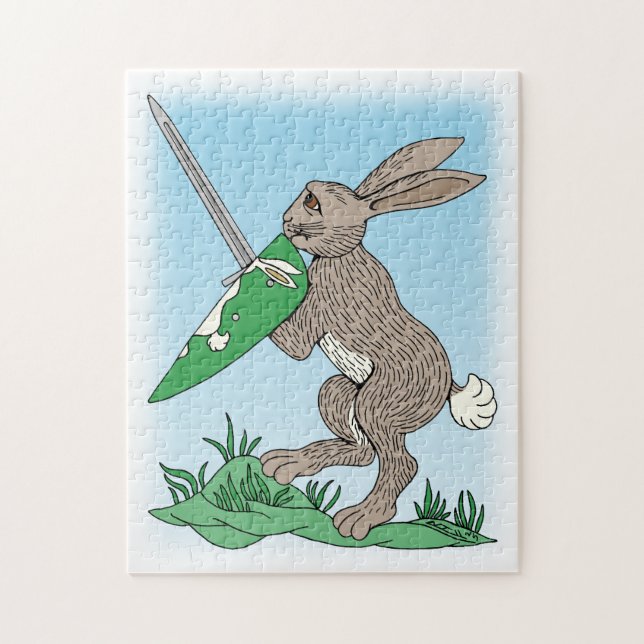 Puzzle Rabbit de guerrier médiéval (Vertical)