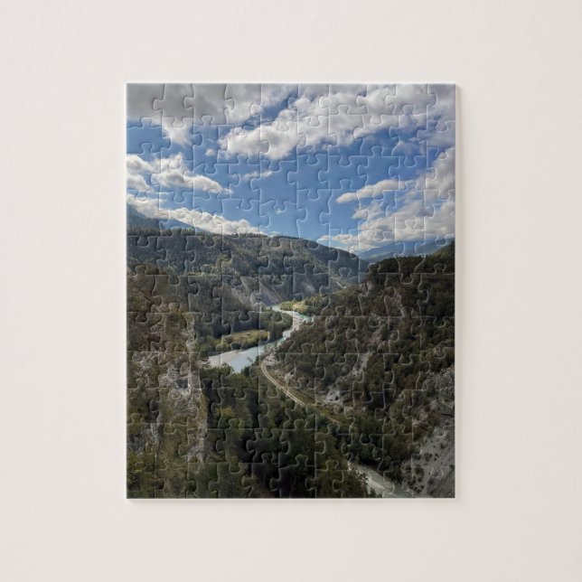 Puzzle Rabiusa Graubünden Suisse Vue imprenable Ouest (Vertical)