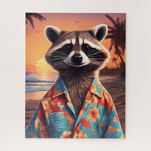 Puzzle Raccoon Holiday (Vertical)