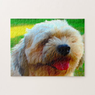 Puzzle Race de chien Lhasa Apso.
