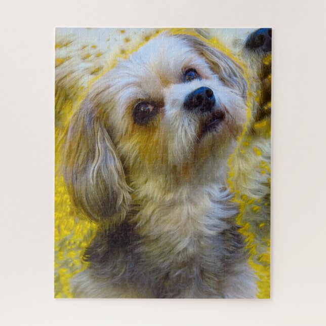 Puzzle Race de chien maltais. (Vertical)