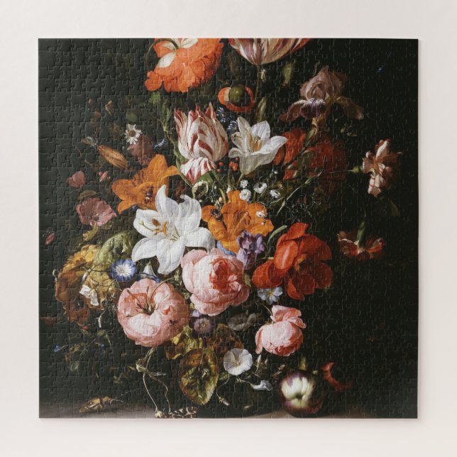 Puzzle Rachel Ruysch - fleurs dans un vase en verre (Vertical)
