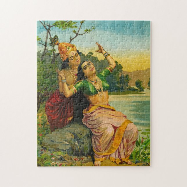 Puzzle Radha Bilas par Raja Ravi Varma (Vertical)