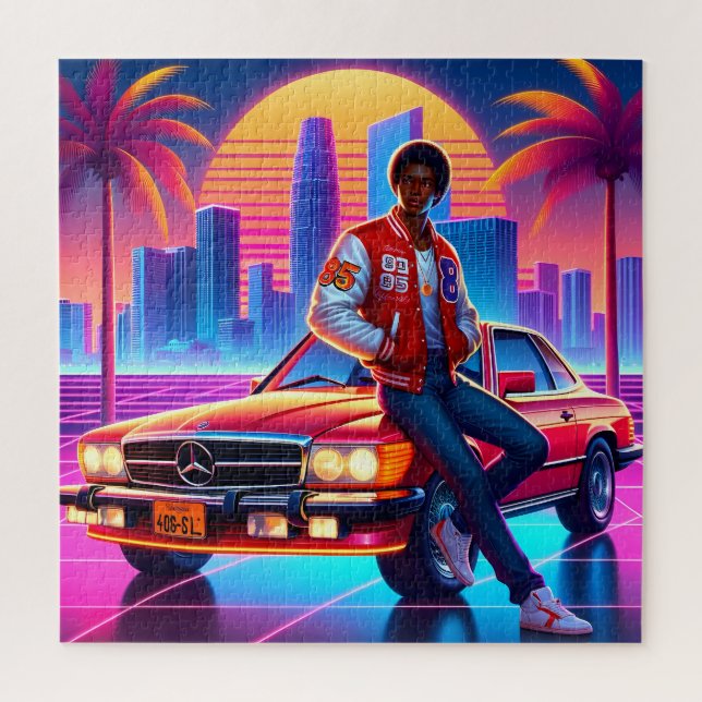 Puzzle Radiance rétro : Nostalgie néon (Vertical)