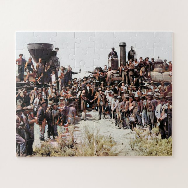 Puzzle Railroad East rencontre West Laying of Dernier Rai (Horizontal)