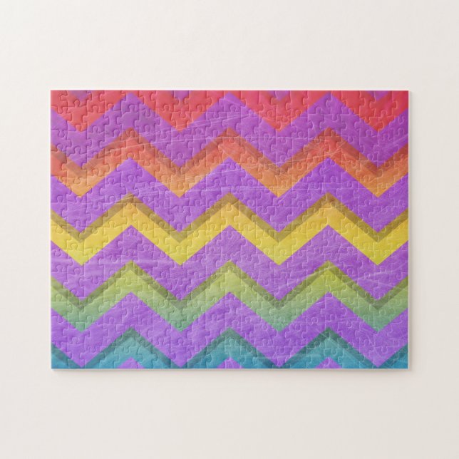 Puzzle Rainbow Chevron par Shirley Taylor (Horizontal)