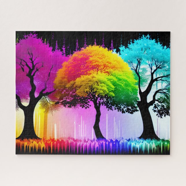 Puzzle Rainbow Dreamlike Forêt colorée (Horizontal)