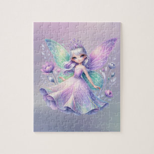 Puzzle Rainbow Fairy Princess avec Peony Floral Girl