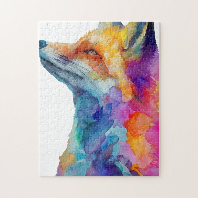 Puzzle Rainbow fox (Vertical)