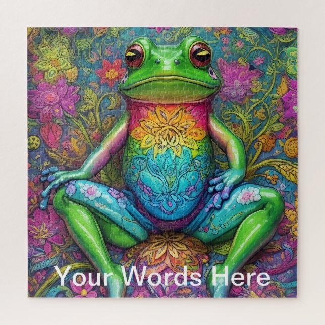 Puzzle Rainbow Garden Neon Psychedelic Nature (Vertical)