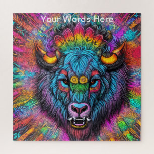 Puzzle Rainbow Garden Neon Psychedelic Nature & Faune