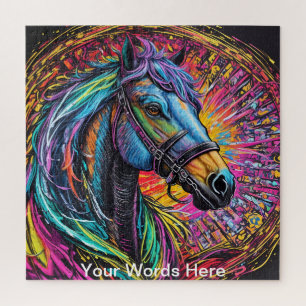 Puzzle Rainbow Garden Neon Psychedelic Wildlife Nature