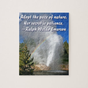Puzzle Rainbow Geyser Yellowstone avec Citation Emerson c