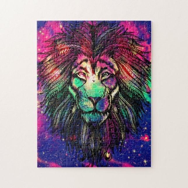 Puzzle Rainbow Lion (Vertical)
