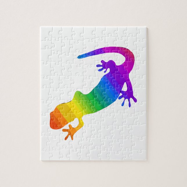 Puzzle Rainbow Striped Salamander (Vertical)