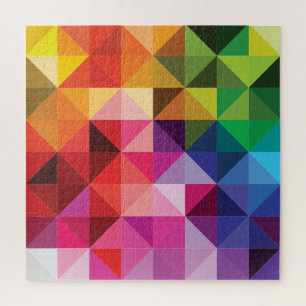 Puzzle Rainbow Triangles géométrique moderne