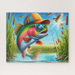 Puzzle Rainbow Trout  Fishing<br><div class="desc">Rainbow Trout  Fishing
Art/illustration
colorful
customizable</div>
