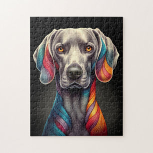 Puzzle Rainbow Weimaraner