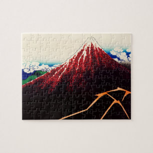 Puzzle Rainstorm Sous le Sommet par Katsushika Hokusai